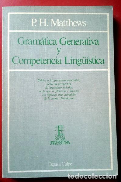 Libros: Gram&aacute;tica generativa y competencia ling&uuml;&iacute;stica- 9788423965083