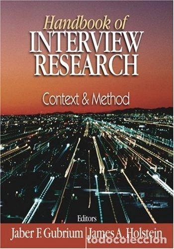 Libros: Handbook of Interview Research: Context and Method- 9780761919513
