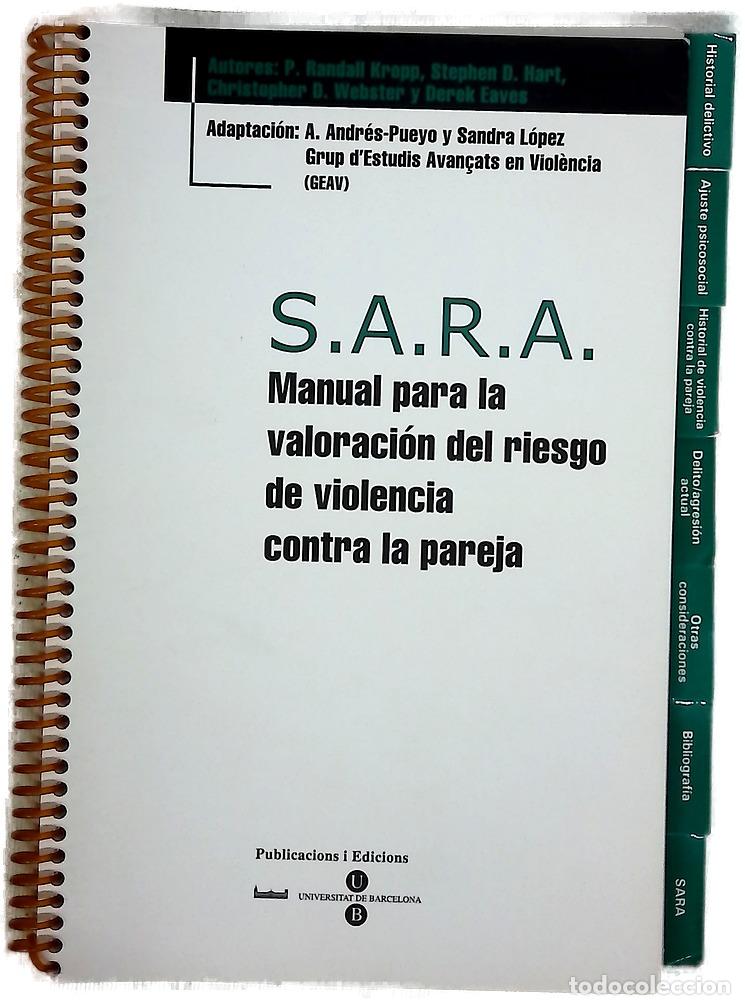 Libros: S.A.R.A.: manual para la valoraci&oacute;n del riesgo de violencia contra la pareja