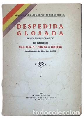 Libros: Despedida glosada - MILEGO E INGLADA, JOSE M.