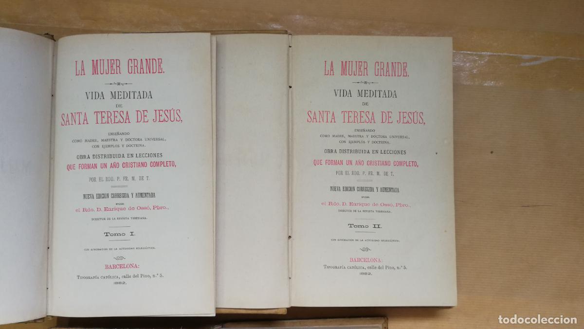 Libros: La mujer grande - vida meditada de Santa Teresa de Jesus. 3 tomos - Fray Manuel de Santo Tom&aacute;s. aume