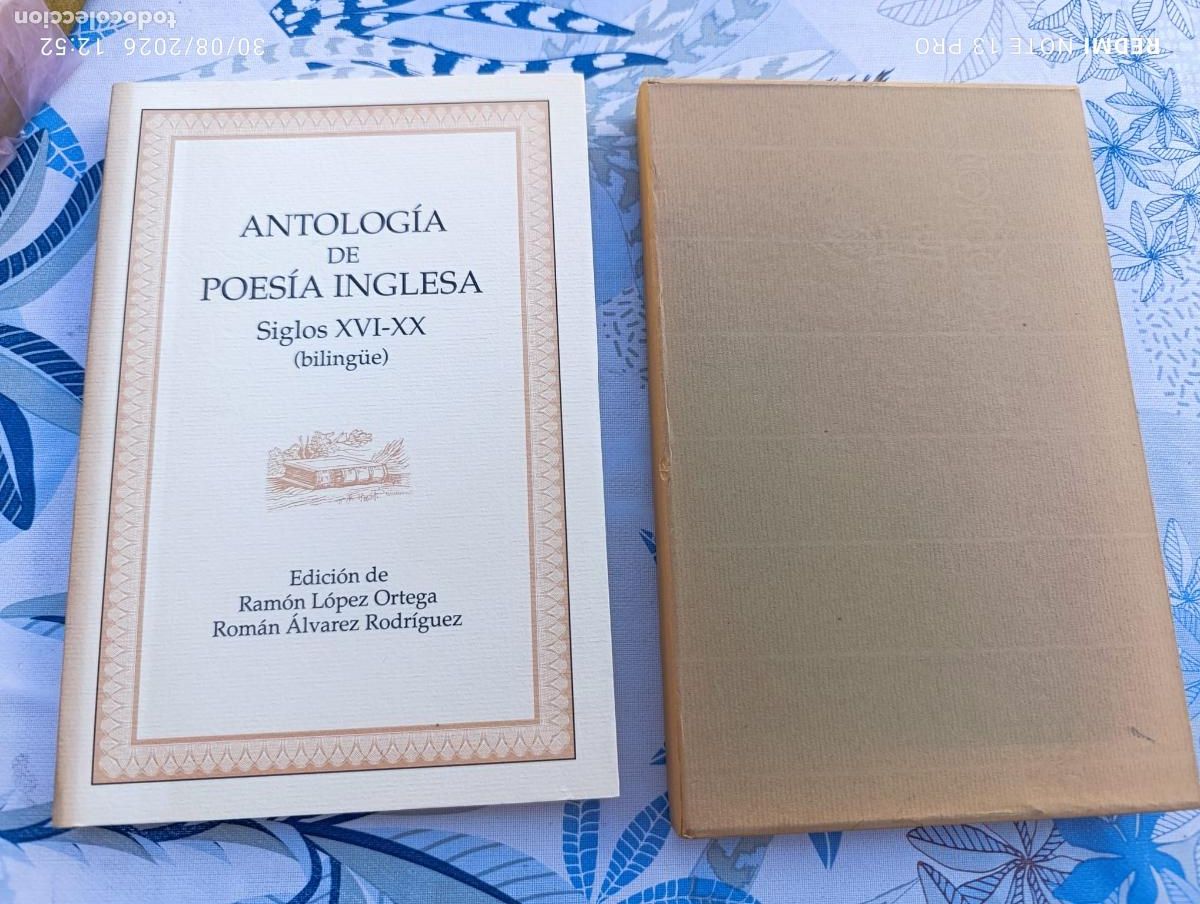 Libros: Antolog&iacute;a de la poes&iacute;a inglesa (siglos XVI-XX). Biling&uuml;e. Ram&oacute;n L&oacute;pez Ortega y Rom&aacute;n &Aacute;lvarez