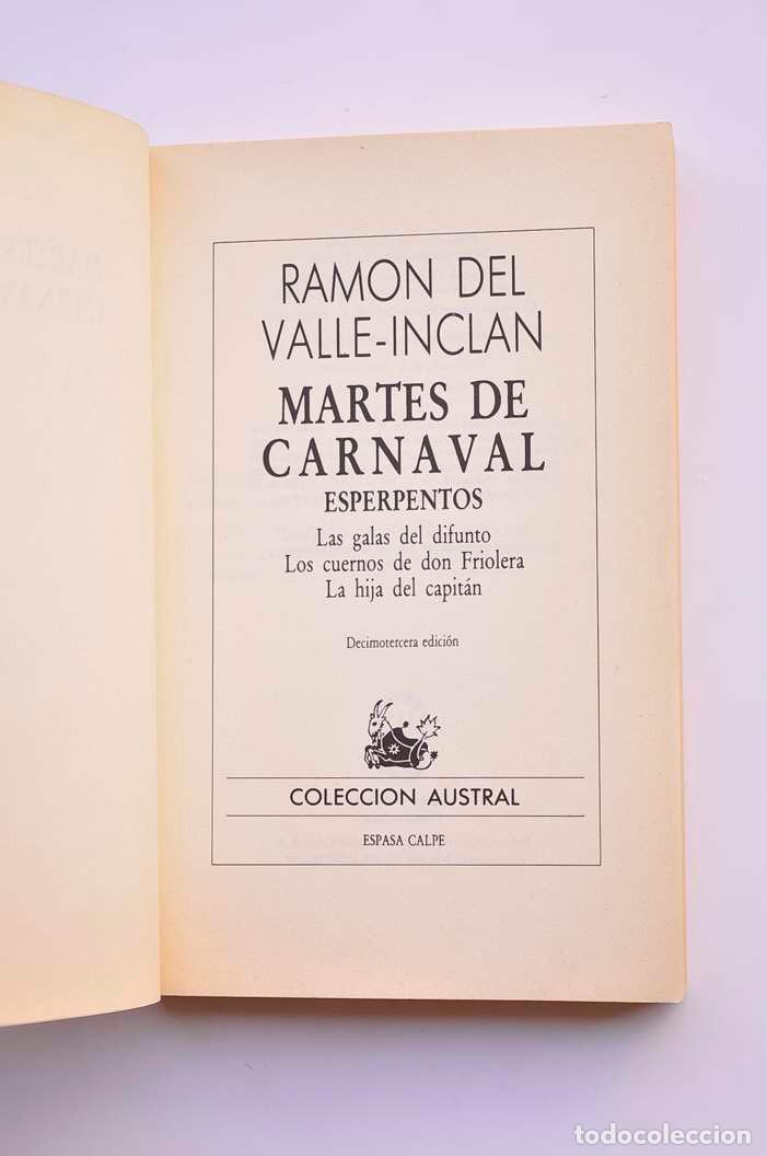 Libros: Martes de Carnaval - VALLE- INCL&Aacute;N, Ram&oacute;n del - Foto 2