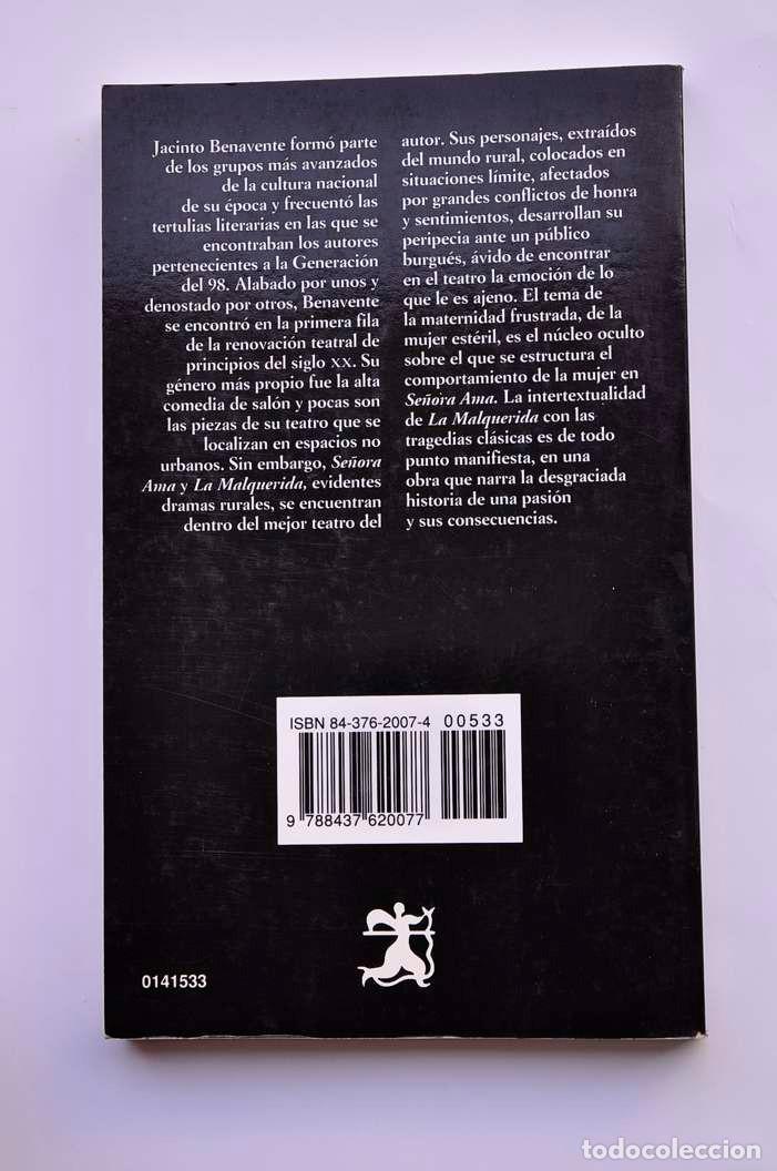 Libros: Se&ntilde;ora ama, La Malquerida - BENAVENTE, Jacinto - Foto 3