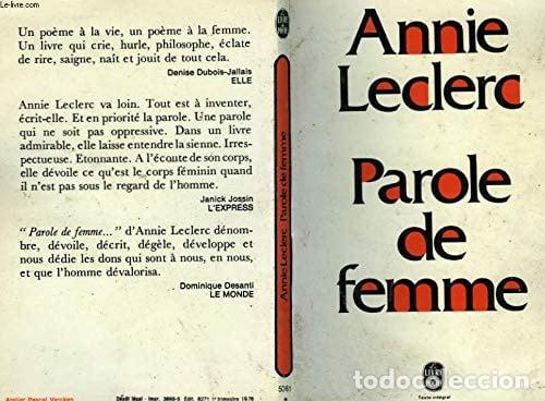 Libros: Parole de femme - Annie Leclerc