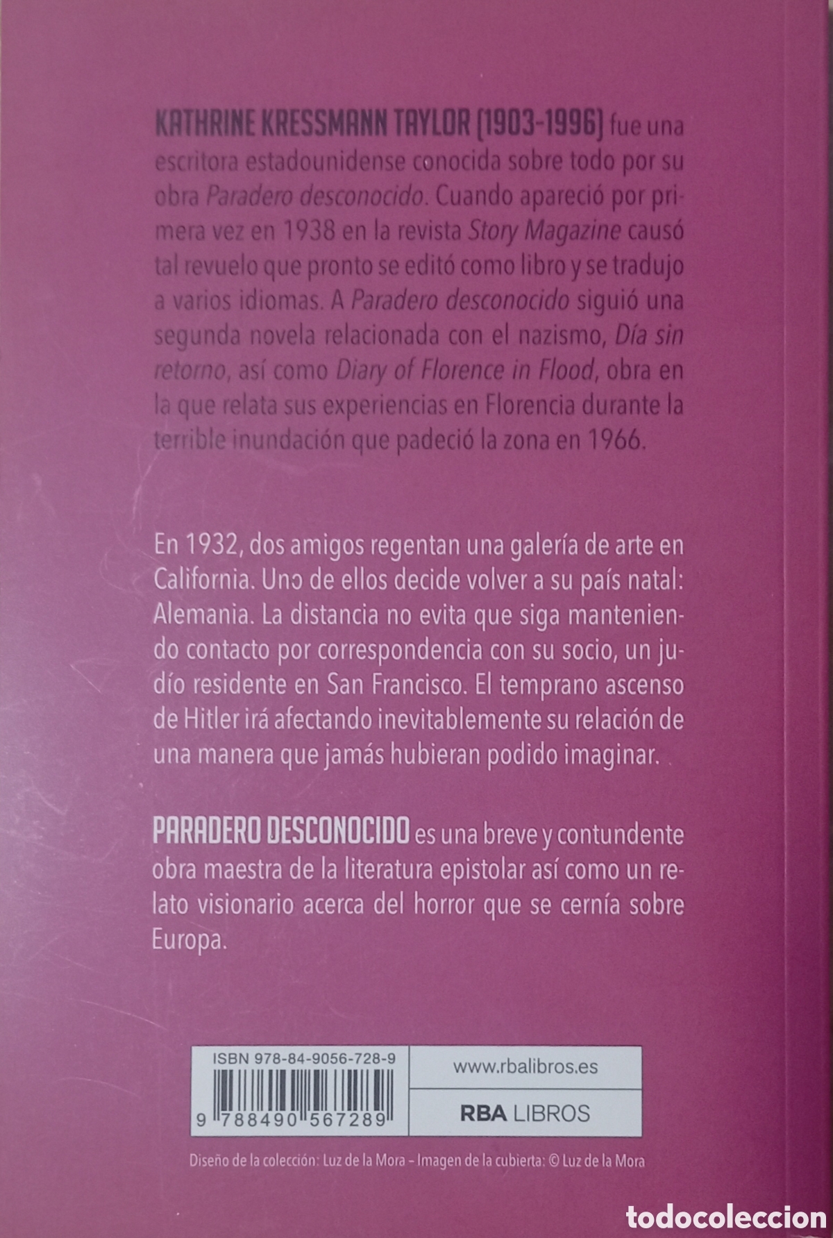 Libros: PARADERO DESCONOCIDO - KRESMANN TAYLOR - Foto 2