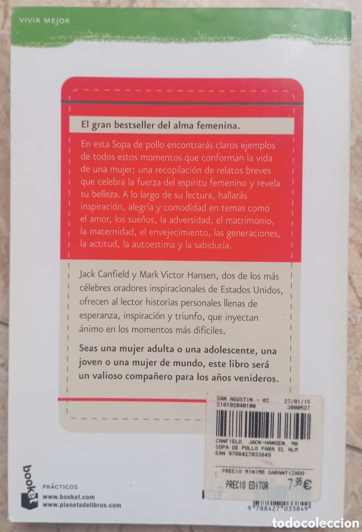 Libros: SOPA DE POLLO PARA EL ALMA DE LA MUJER - HANSEN - Foto 2