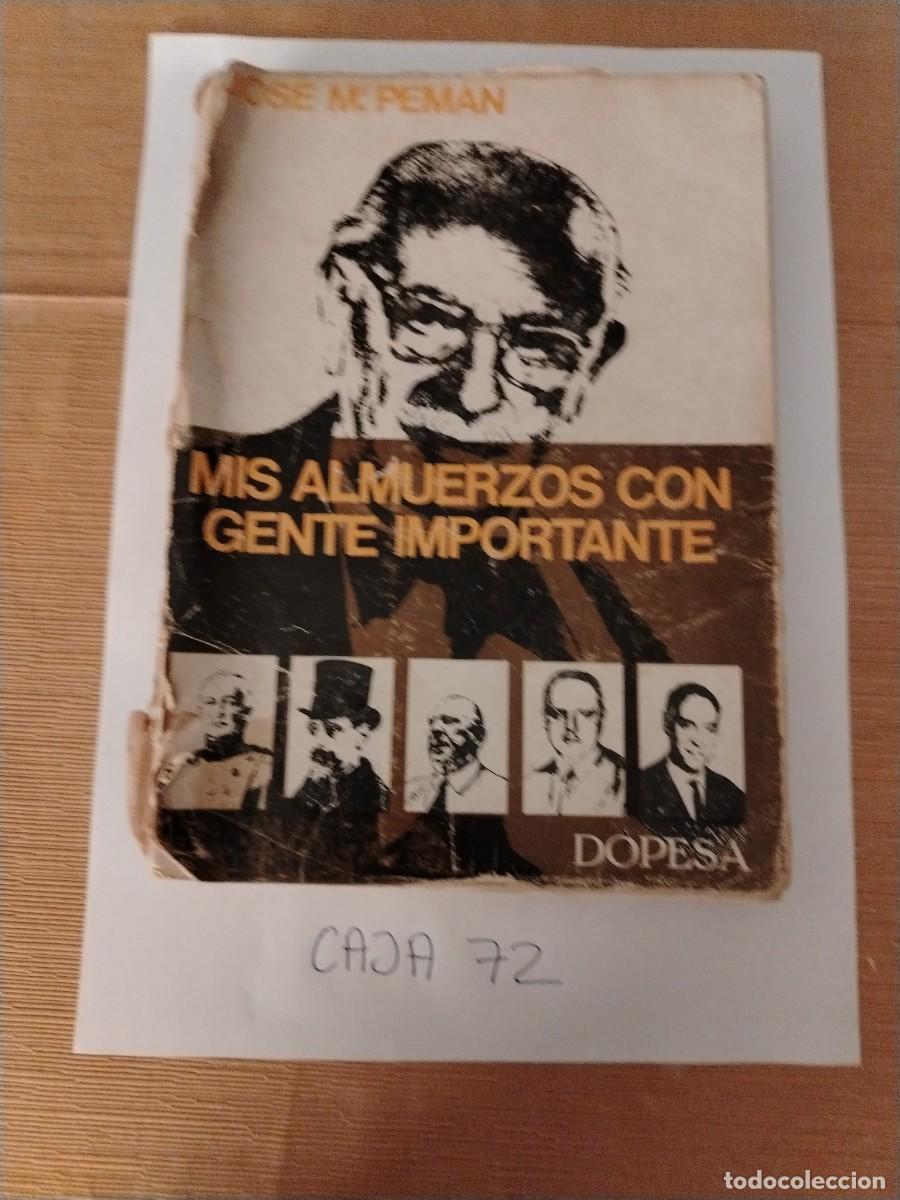 B&uuml;cher: Libro mis almuerzos con gente importante, Jos&eacute; m. Peman