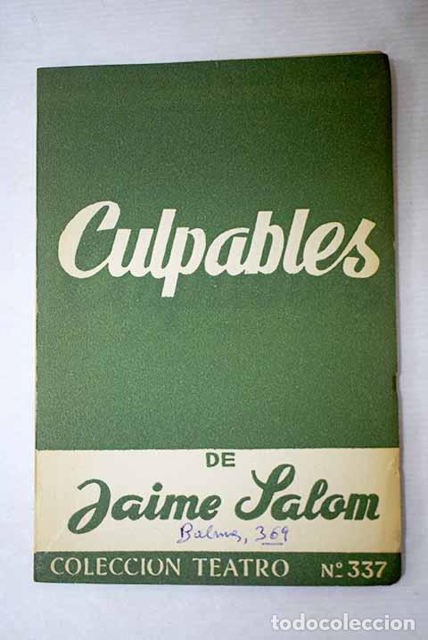 Livres: Culpables: comedia en dos actos.- SALOM, Jaime