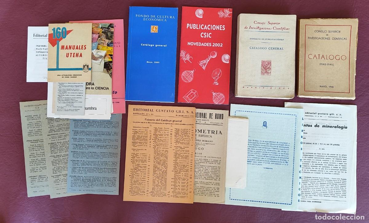 Libros: CAT&Aacute;LOGOS EDITORIALES ANTIGUOS Y MODERNOS DE LIBROS PRINCIPALMENTE CIENT&Iacute;FICOS.