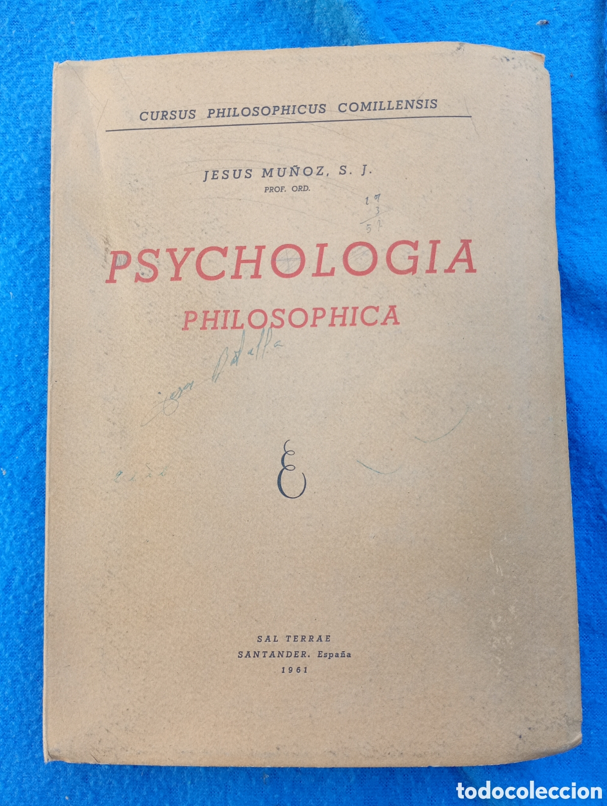 Libros: Psychologia philosophica Jes&uacute;s mu&ntilde;oz