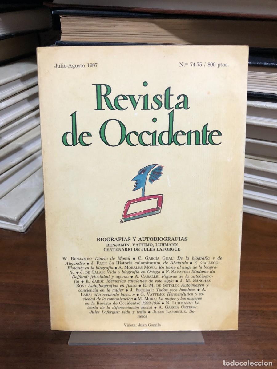 Libros: Revista de Occidente (N.&ordm; 74-75, Julio-Agosto 1987) Fundaci&oacute;n Jos&eacute; Ortega y Gasset