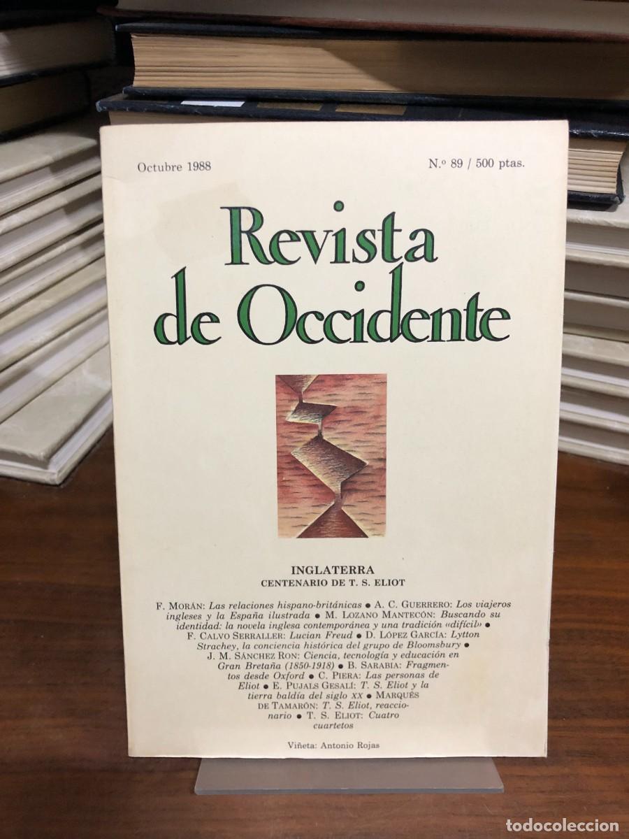 Libros: Revista de Occidente (N.&ordm; 89, Octubre 1988) Fundaci&oacute;n Jos&eacute; Ortega y Gasset