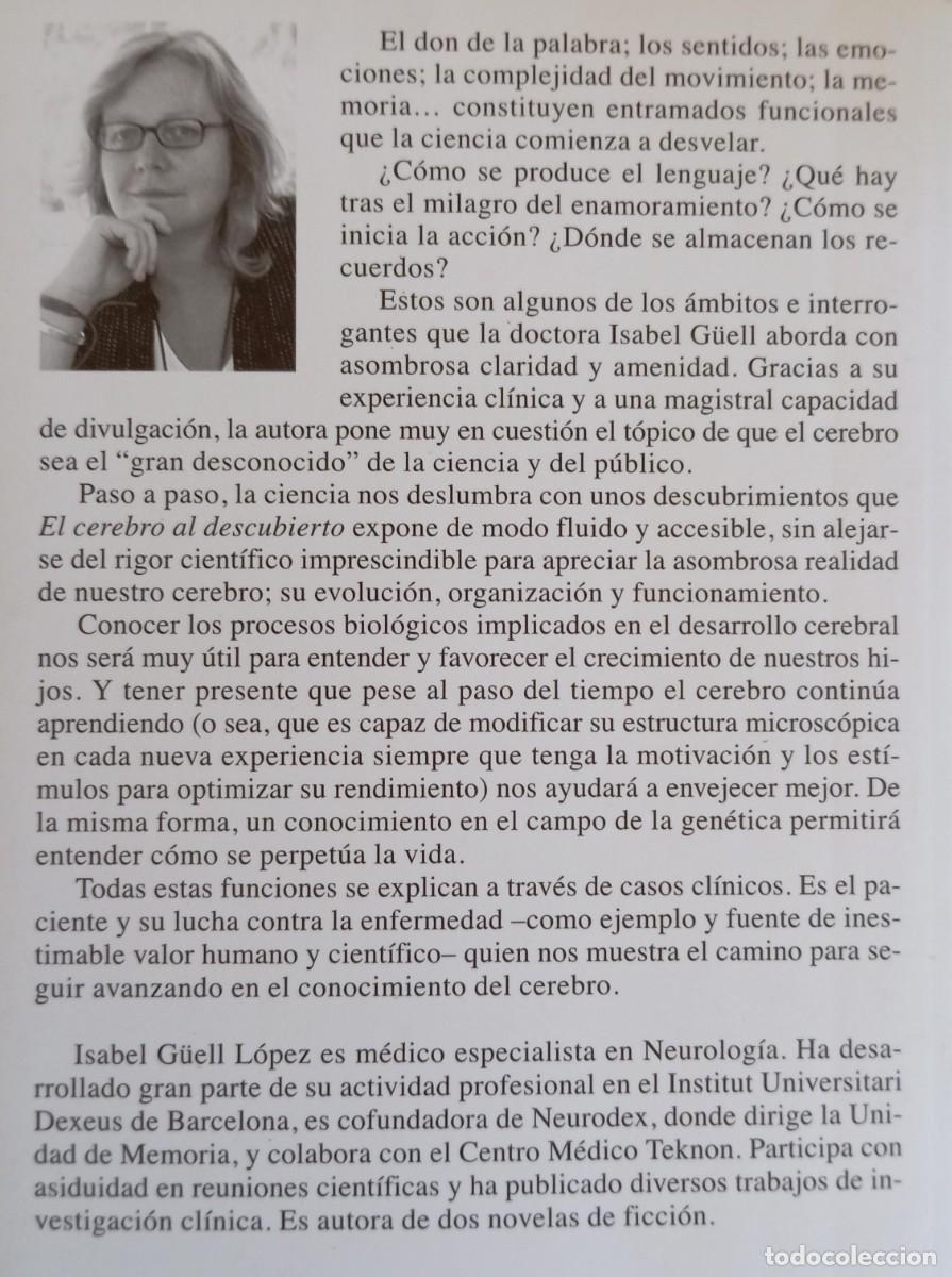 Libros: EL CEREBRO AL DESCUBIERTO - ISABEL GUELL - Foto 2