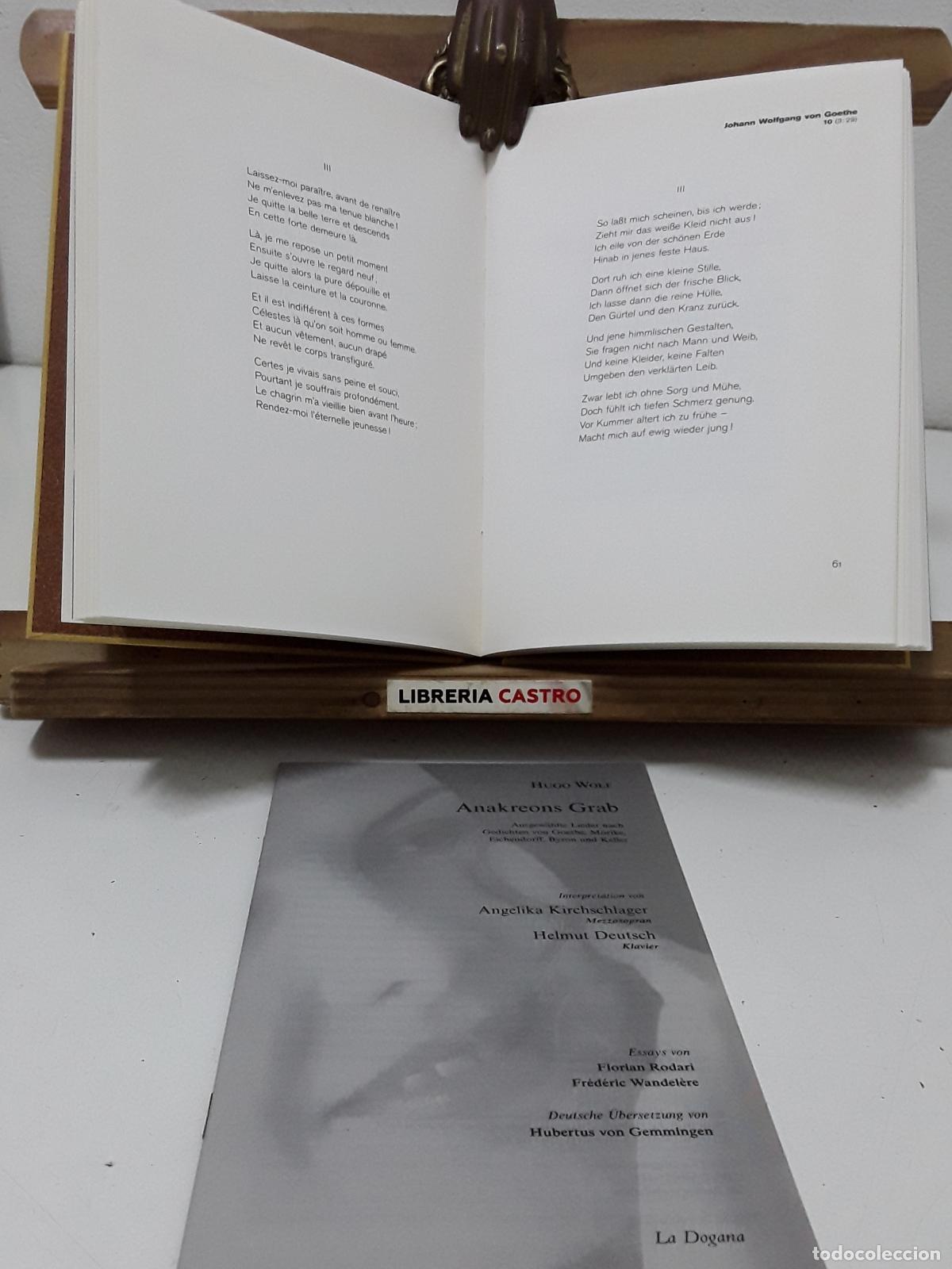 Libros: Le Tombeau dAnacr&eacute;on, Livre - CD - Hugo Wolf. - Foto 3