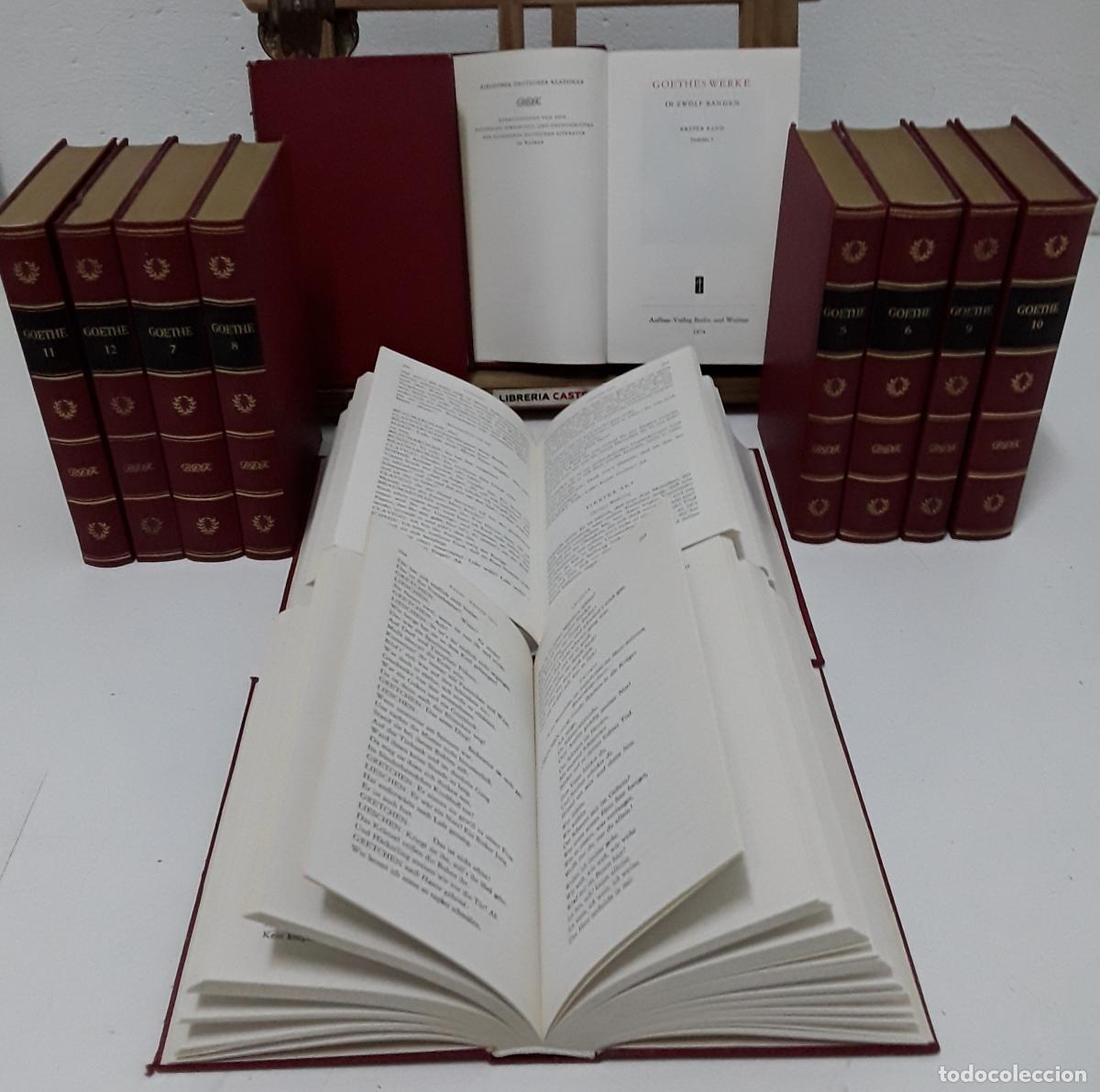 Libros: Goethes Werke in zw&ouml;lf B&auml;nden. XII Tomos, completa - Goethe.