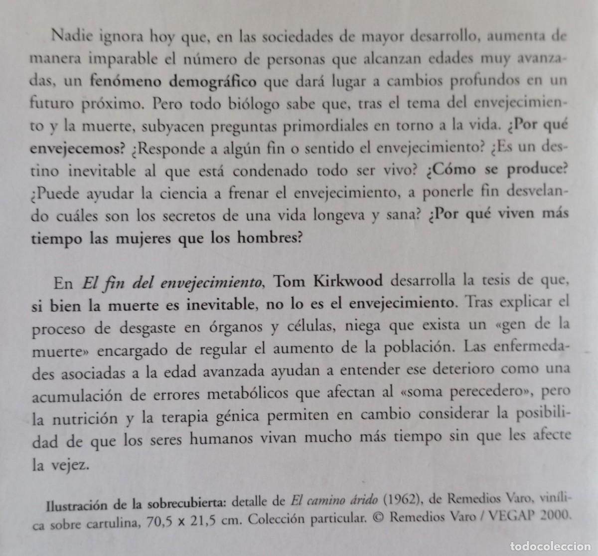 Libros: EL FIN DEL ENVEJECIMIENTO - TOM KIRKWOOD - Foto 2