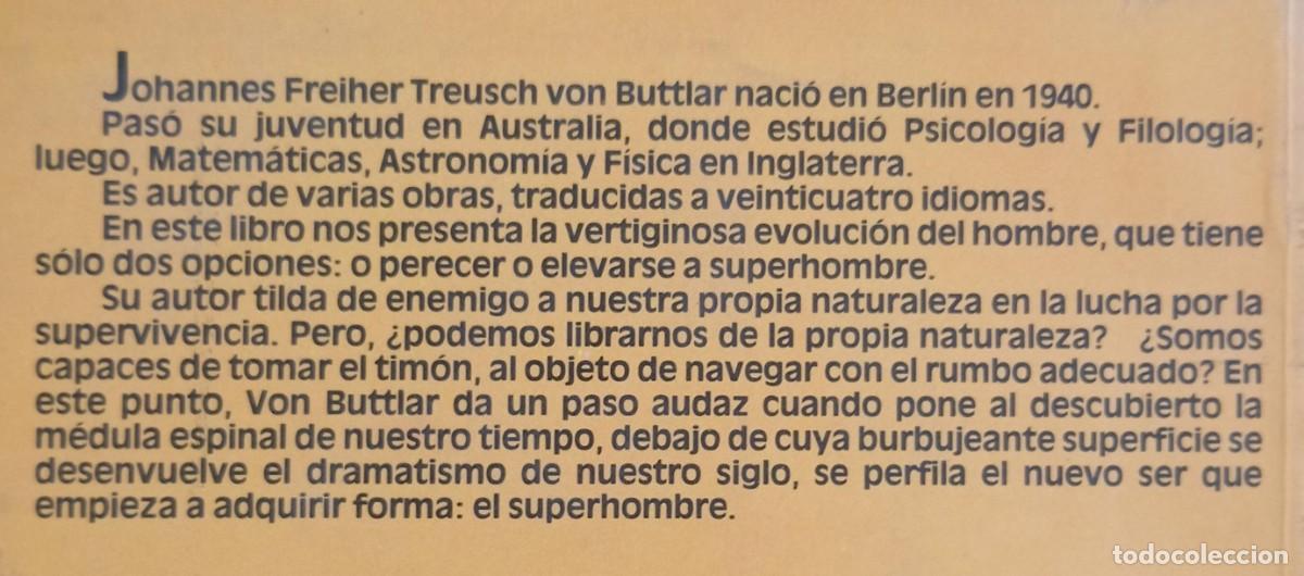 Libros: EL SUPERHOMBRE - JOHANNES VON BUTTLAR - Foto 2