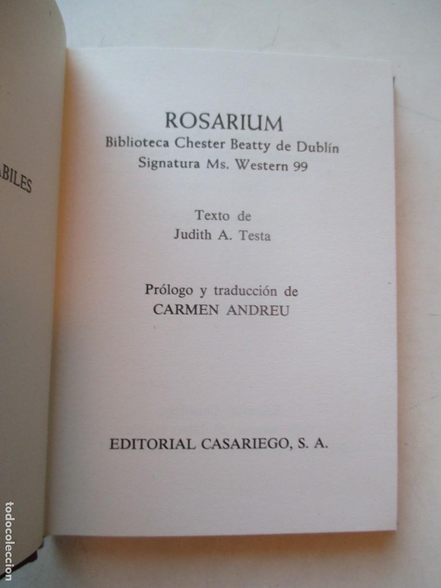 Libros: Rosarium (Facsimil + estudio)( Ed. Casariego) W41998 - Foto 6