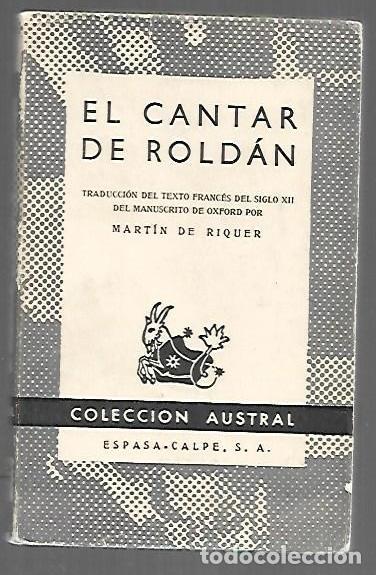 books: CANTAR DE ROLDAN - EL - ANONIMO (TRADUCCION DE MARTIN DE RIQUER)