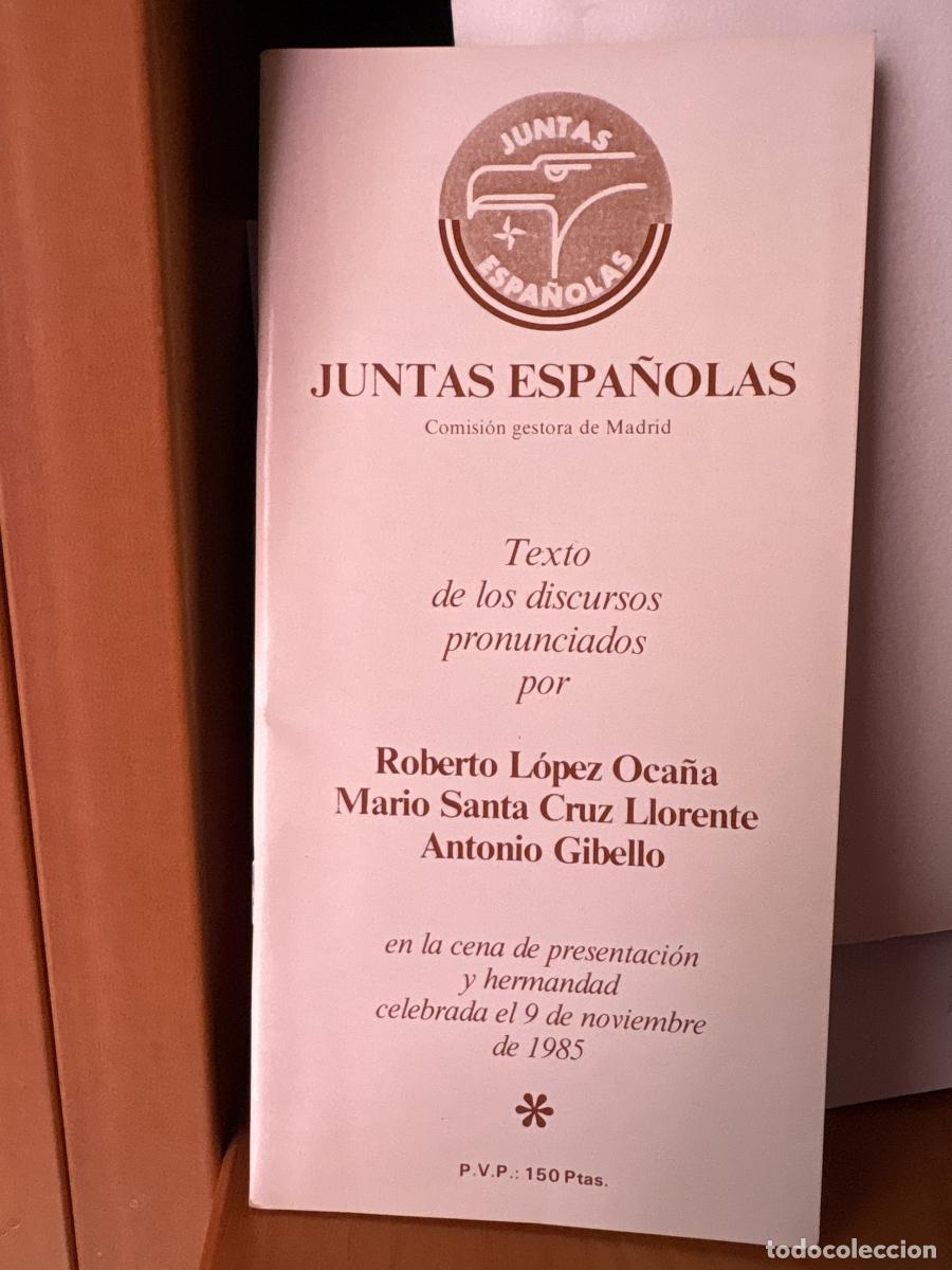 Libros: TEXTO DE LOS DISCURSOS PRONUNCIADO POR ROBERTO LOPEZ OCA&Ntilde;A, MARIO SANTA CRUZ LLORENTE Y ANTONIO GIBE