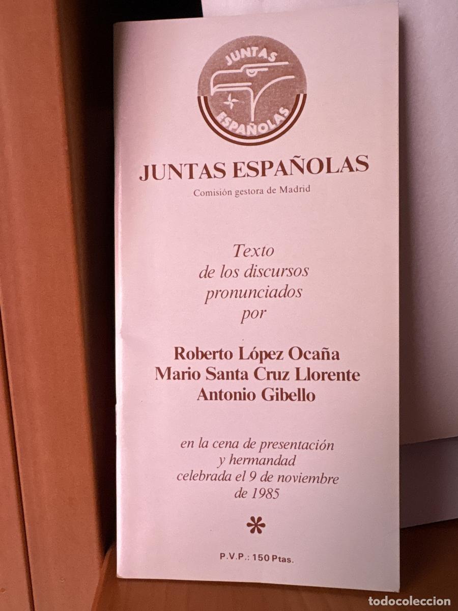 Libros: TEXTO DE LOS DISCURSOS PRONUNCIADO POR ROBERTO LOPEZ OCA&Ntilde;A, MARIO SANTA CRUZ LLORENTE Y ANTONIO GIBE
