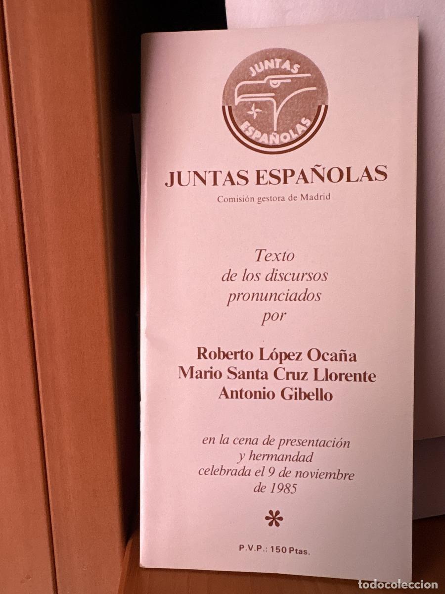 Libros: TEXTO DE LOS DISCURSOS PRONUNCIADO POR ROBERTO LOPEZ OCA&Ntilde;A, MARIO SANTA CRUZ LLORENTE Y ANTONIO GIBE