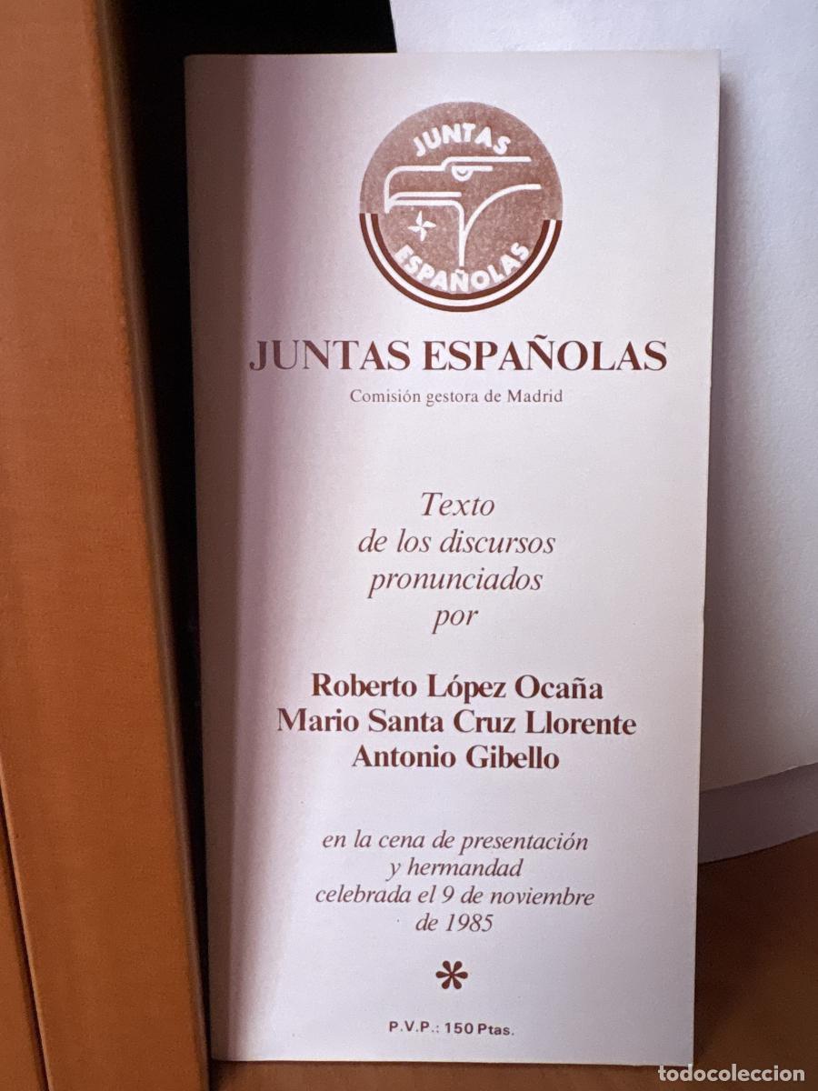 Libros: TEXTO DE LOS DISCURSOS PRONUNCIADO POR ROBERTO LOPEZ OCA&Ntilde;A, MARIO SANTA CRUZ LLORENTE Y ANTONIO GIBE
