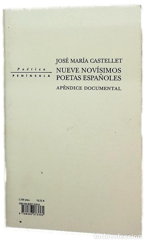 Livros em segunda m&atilde;o: Nueve nov&iacute;simos poetas espa&ntilde;oles