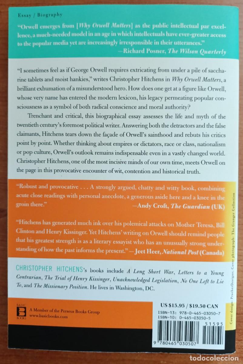 Libros: Why Orwell Matters, Christopher Hitchens, Basic Books - Foto 2
