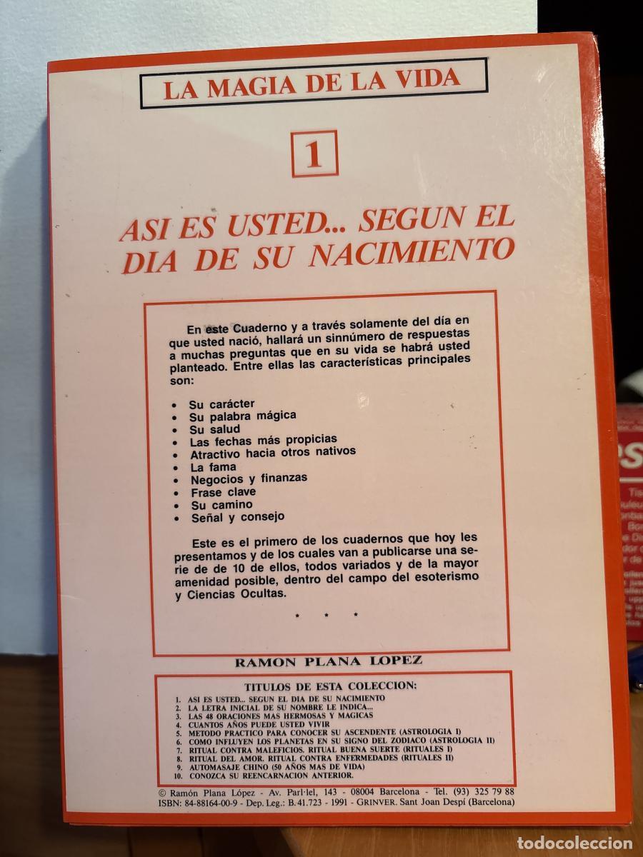Libros: As&iacute; es usted... seg&uacute;n el d&iacute;a de su nacimiento. COLECCION LA MAGIA DE LA VIDA - Ram&oacute;n Plana L TDK291P