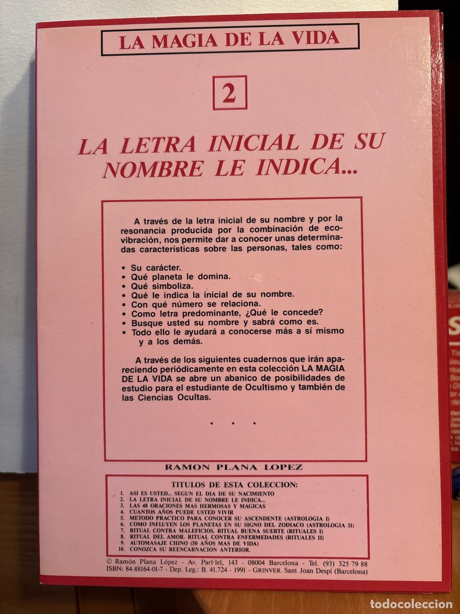 Libros: La letra inicial de su nombre le indica--COLECCION LA MAGIA DE LA VIDA. N&ordm; 2 - Ram&oacute;n Plana L TDK291P
