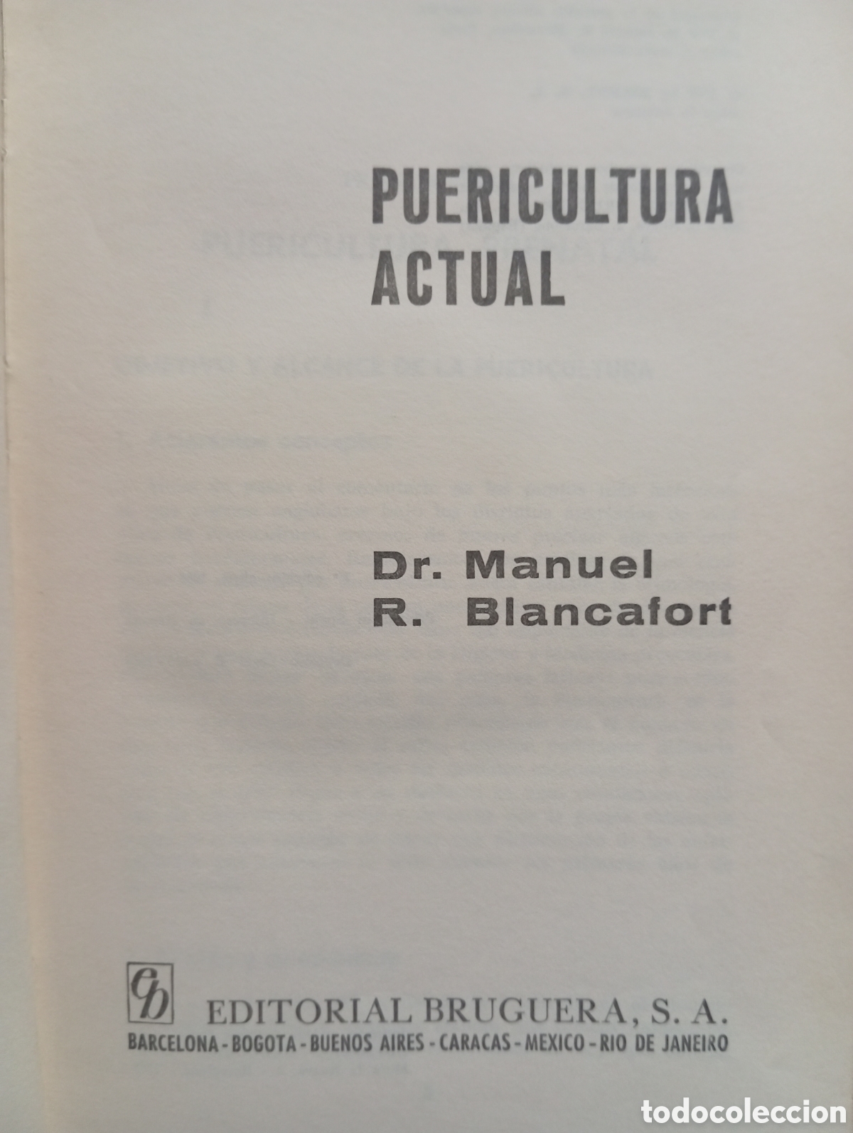 Libros: PUERICULTURA ACTUAL - MANUEL BLANCAFORT - Foto 3