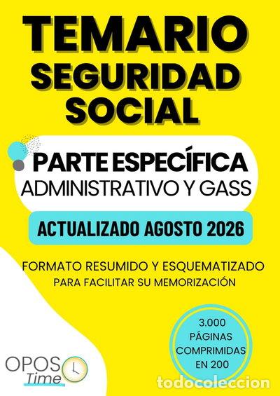 Libros: Opostime. Temario espec&iacute;fico seguridad social- 9798335838528