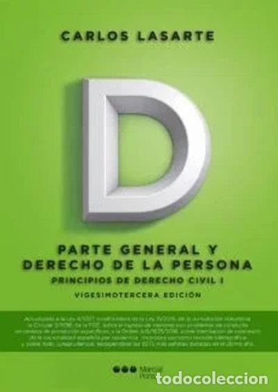 Libros: Principios de Derecho civil. Tomo I: Parte General y Derecho de la persona- 9788491232780