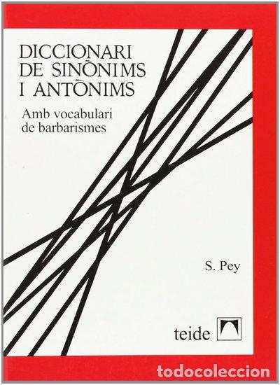 Libros: Diccionari de sin&ograve;nims i ant&ograve;nims- 9788430773299