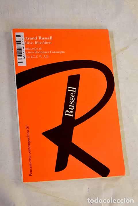 Libros: An&aacute;lisis filos&oacute;fico: Russell, Bertrand.- Russell, Bertrand