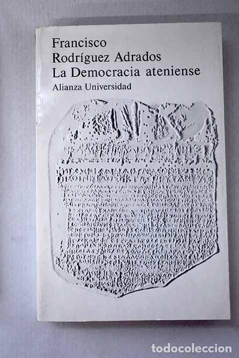 Libros: La democracia ateniense.- Rodr&iacute;guez Adrados, Francisco