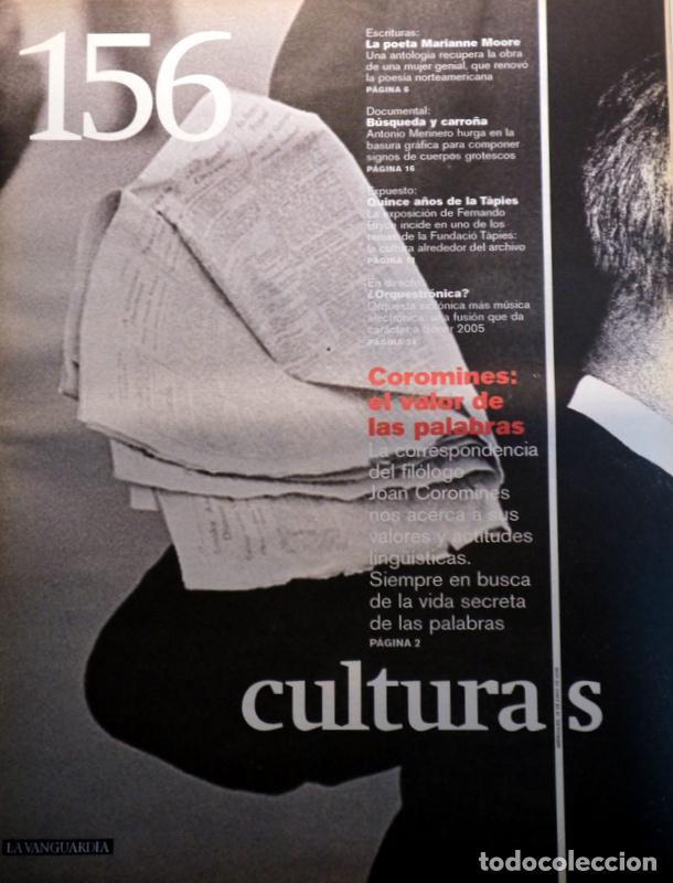 Libros: (Coromines, J. - Moore, Marianne - T&agrave;pies) - CULTURAS N&ordm; 156: Coromines: el valor de las palabras -