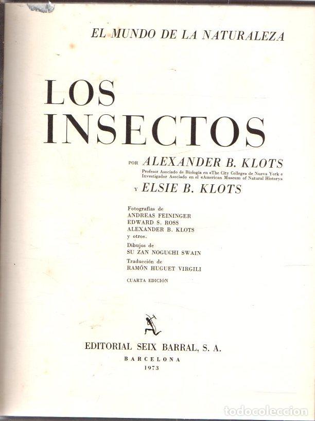 Libros: Los insectos - Klots, Alexander/Klots, Elsie B.