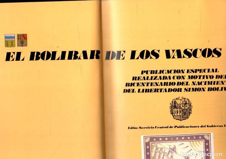 Libros: Euskaldunen Bolibar - El Bolibar de los vascos - NO CONSTA AUTOR