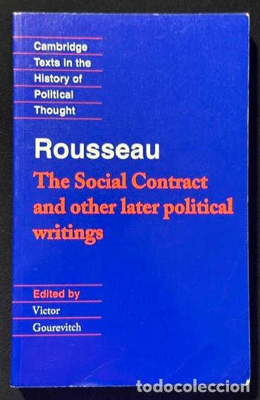 Libros: THE SOCIAL CONTRACT AND OTHER LATER POLITICAL WRITINGS - ROUSSEAU