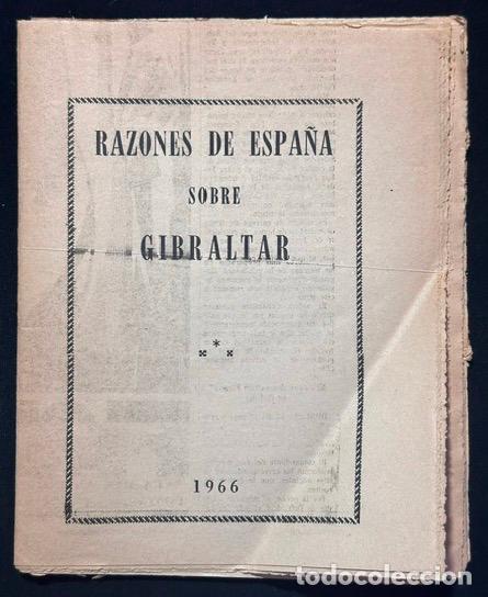 Libros: RAZONES DE ESPA&Ntilde;A SOBRE GIBRALTAR