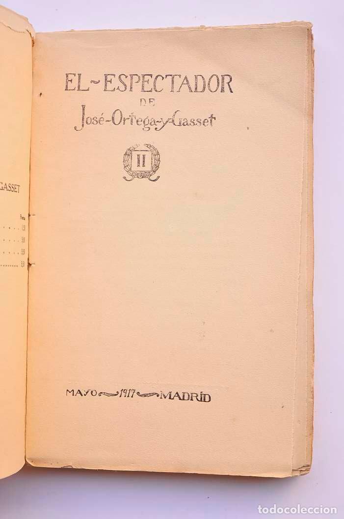 Libros: El espectador. II - ORTEGA Y GASSET, Jos&eacute; - Foto 3