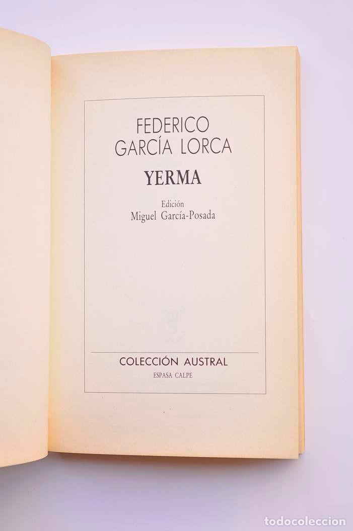 Libros: Yerma - GARC&Iacute;A LORCA, Federico - Foto 2
