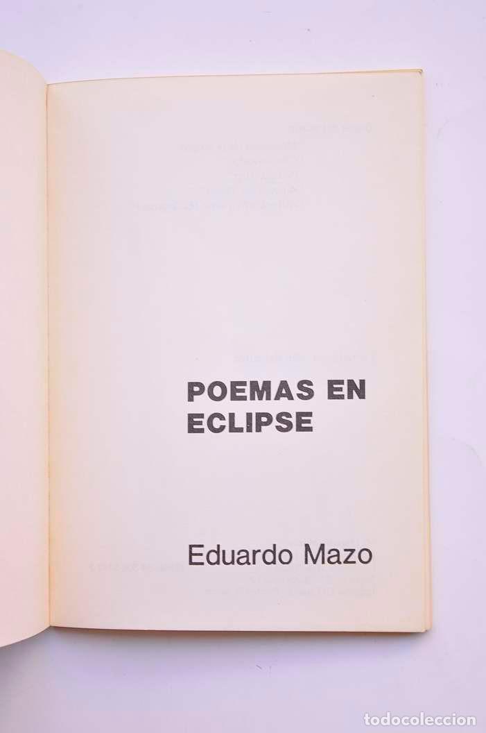 Libros: Poemas en eclipse - MAZO, Eduardo - Foto 2