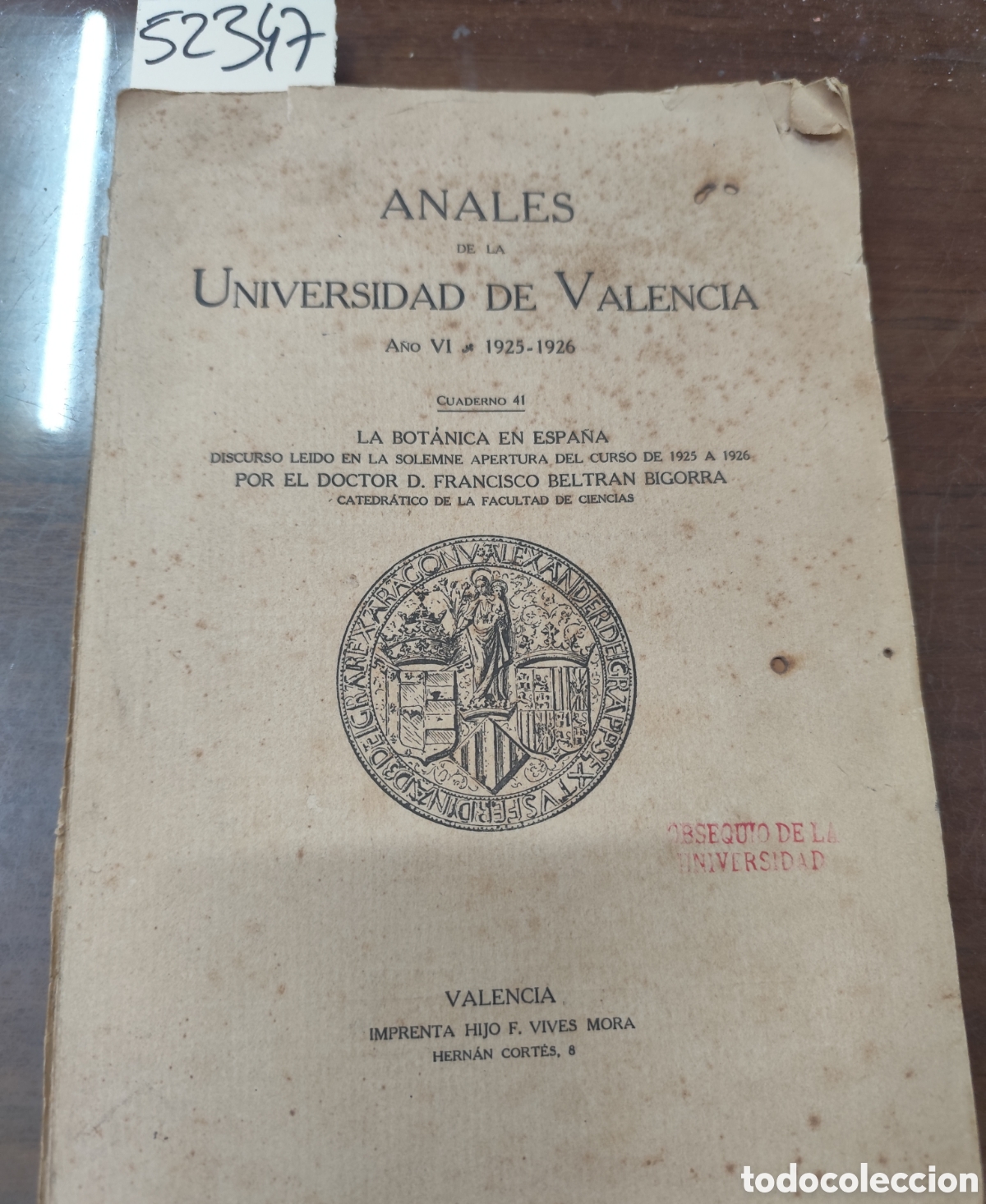 Livres: LA BOTANICA EN ESPA&Ntilde;A. 1&ordf; Edici&oacute;n. A&ntilde;o 1925 - BELTRAN BIGORRA,Francisco