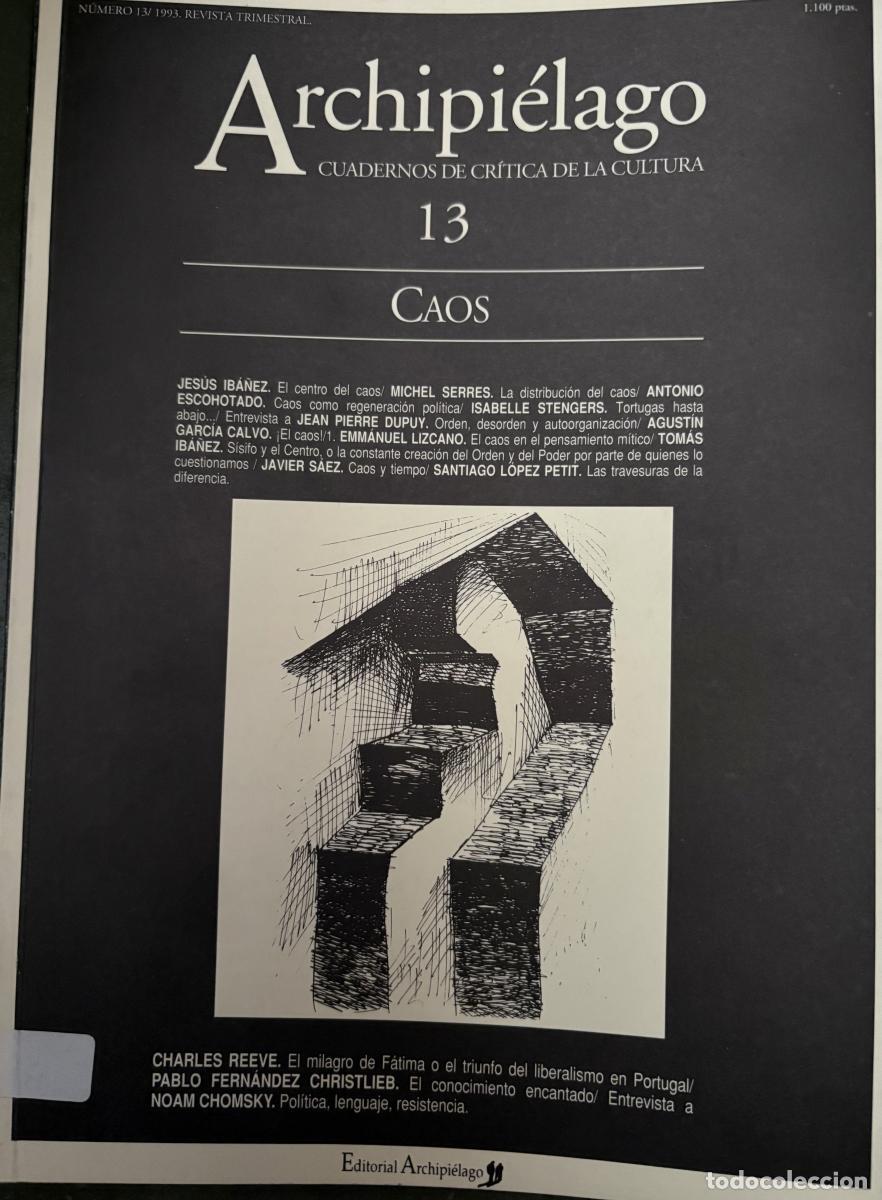 Libros: ARCHIPIELAGO. CUADERNOS DE CRITICA DE LA CULTURA. N&ordm; 13. 1993 - TDK621