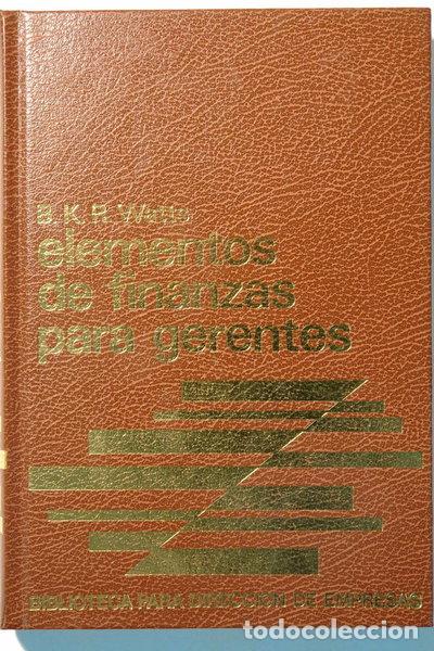 Libros: Elementos de finanzas para gerentes- 9788471665676