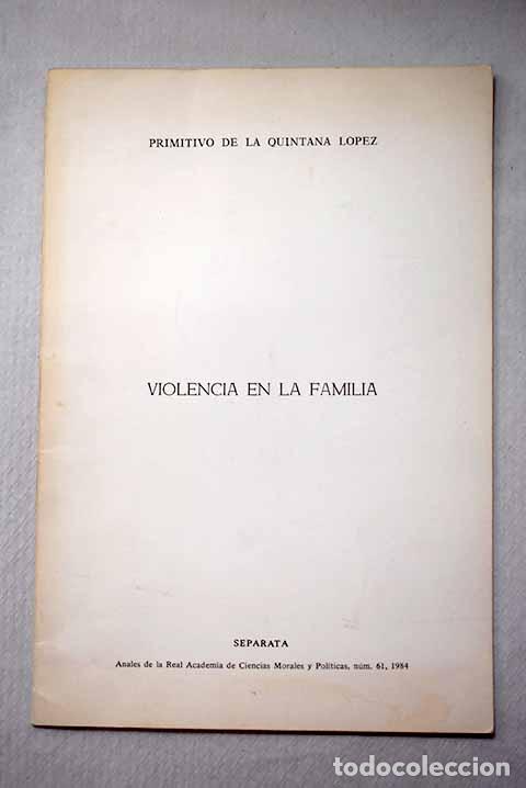 Livros em segunda m&atilde;o: Violencia en la familia.- L&oacute;pez, Primitivo de la Quintana
